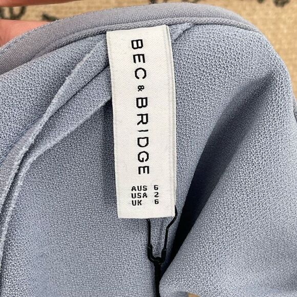 Bec & Bridge Winkworth Asymmetrical One Shoulder Bodycon Mini Dress Blue Women 2 - Picture 7 of 9